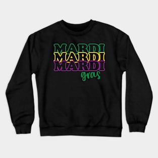 Retro Groovy Mardi Gras Costume New Orleans Carnival Parade Crewneck Sweatshirt